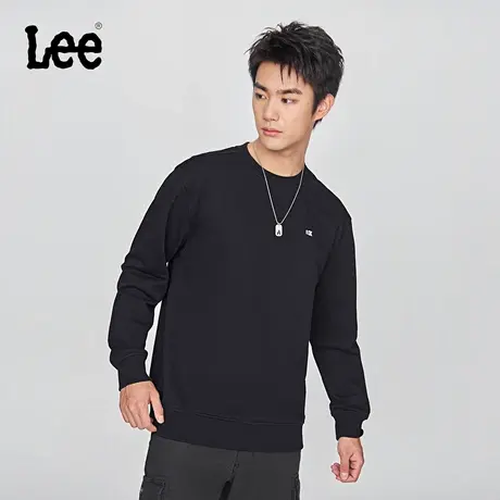 Lee25秋冬新品舒适版圆领小Logo贴布男长袖卫衣休闲LMT010832204商品大图