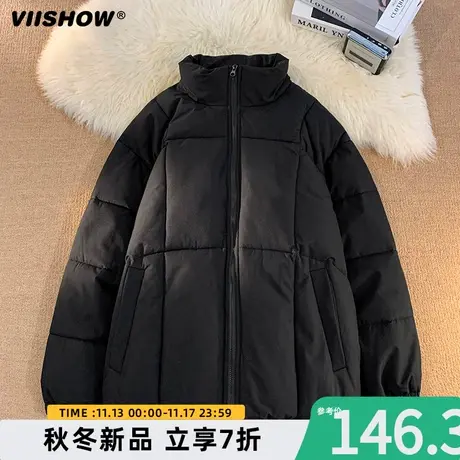 VIISHOW冬季棉袄男款美式生保暖棉衣大码加厚棉服男冬装立领外套商品大图