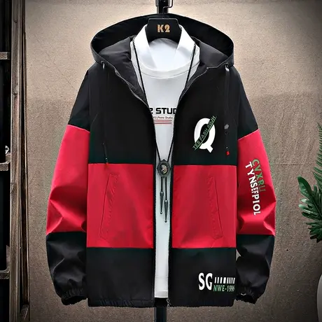 青少年男士外套2023春秋季新款初高中工装夹克韩版潮流学生上衣服商品大图