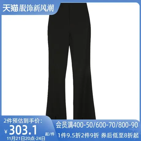 欧洲站2024新款女裤西装裤欧货黑色裤子女显瘦百搭直筒高腰微喇裤商品大图