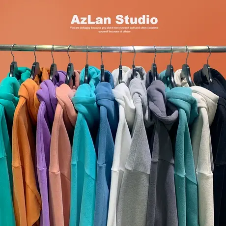 oversize卫衣女春秋薄款宽松bf原宿风大码vintage情侣连帽衫上衣商品大图