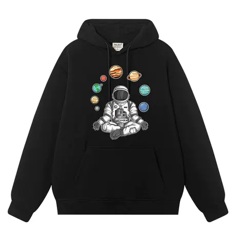 秀洛nasa联名衣服宇航员周边外衣魔法星球秋冬加绒卫衣男连帽男装图片