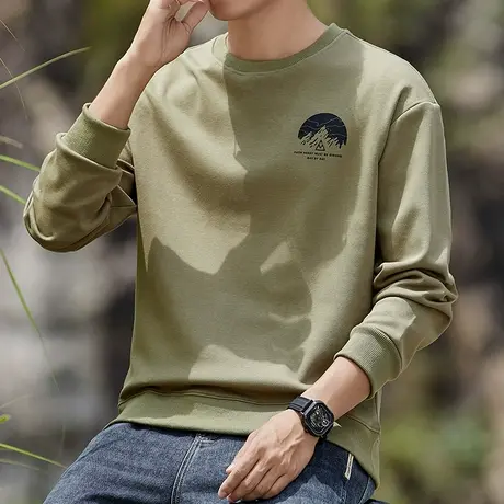 百搭男士卫衣潮牌秋季男装休闲多色可选加绒男士潮流百搭休闲卫衣商品大图