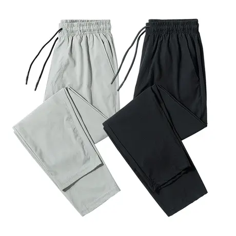 冰丝裤子男夏季薄款休闲裤九分潮男士运动束口空调速干裤宽松长裤商品大图