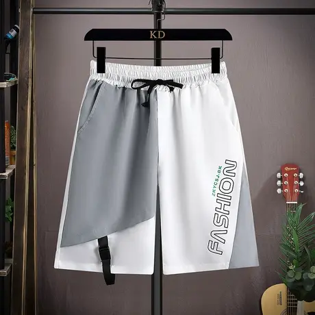夏季短裤男休闲裤子薄款沙滩裤户外运动裤夏季拼接五分裤韩版男装商品大图