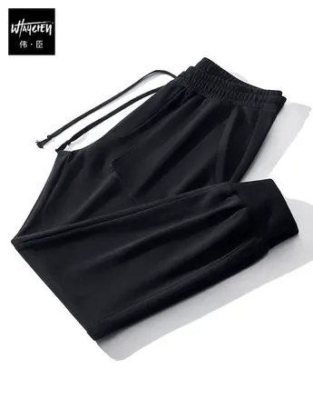 伟臣潮牌大码男士秋冬休闲长裤男胖子加肥加大宽松小脚裤肥佬卫裤图片