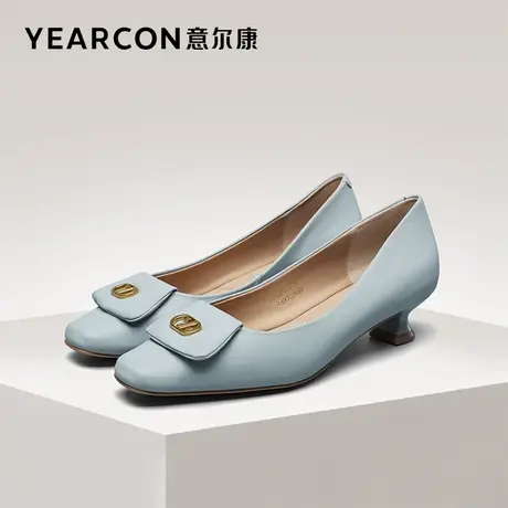 意尔康女鞋官方旗舰店单鞋女浅口细跟一脚蹬浅口断码outlets商品大图