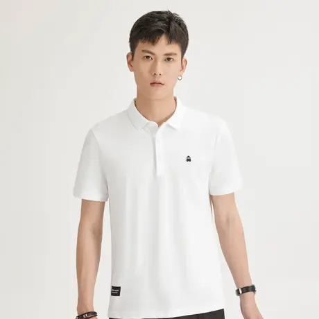 小怪兽POLO衫男夏季修身简约都市时尚通勤休闲舒适短袖T恤男上衣商品大图