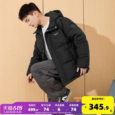 唐狮2024冬季新款羽绒服男连帽短款加厚保暖外套韩版青少年面包服商品大图