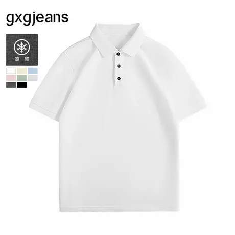 gxg.jeans男装 多色通勤翻领短袖polo衫男 25夏新品图片