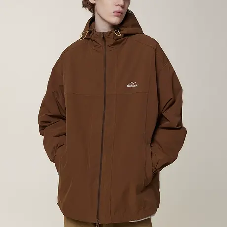 男士美式冲锋衣外套男春秋款潮高级感2023新款情侣装工装连帽夹克商品大图