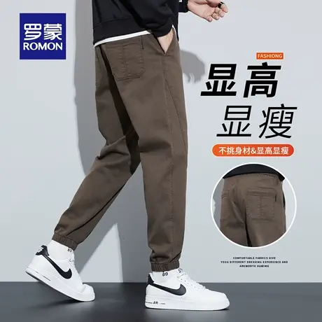 罗蒙男士潮牌宽松显高显瘦春秋新款2025年休闲裤运动长裤子N1Z商品大图