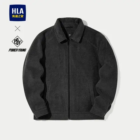 HLA/海澜之家POWER YOUNG系列夹克2025秋冬新保暖翻领加厚外套男图片