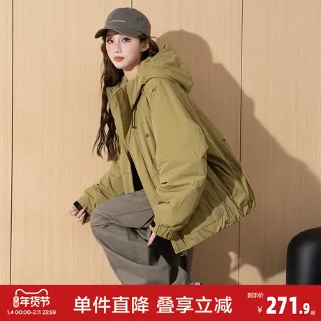 唐狮2026冬季女连帽休闲棉衣外套夹棉棉袄女冬季时尚洋气棉服高级图片