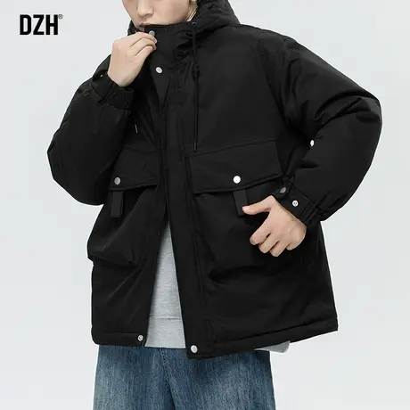 男士黑色棉衣男工装棉服男款冬季厚外套夹克2023新款短款棉袄冬装商品大图