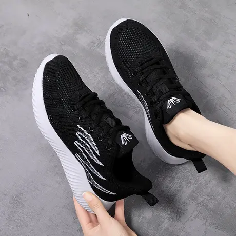 女鞋子睿登2024春季新款轻便透气网学生运动休闲旅游跑步鞋商品大图