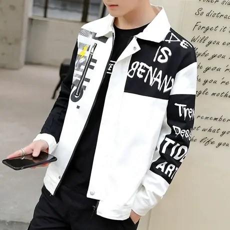 男士外套春季2023新款韩版潮流学生春装春秋衣服潮牌工装夹克男装商品大图