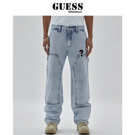 【38上新季】GUESS Originals  男士个性贴布绣直筒牛仔裤图片