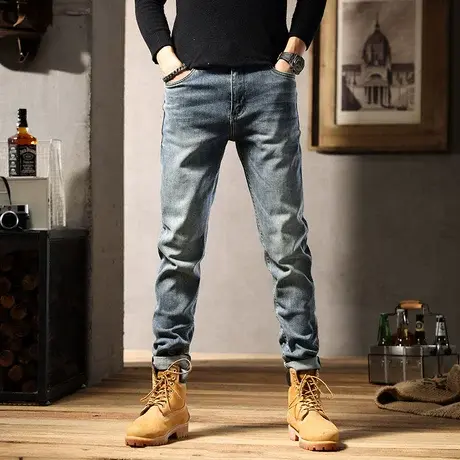 日系宽松复古直筒牛仔裤男士水洗休闲时尚裤子百搭直筒裤潮流百搭商品大图