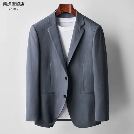 春季新款灰色休闲小西装男士薄款单件上衣韩版修身时尚西服外套男图片