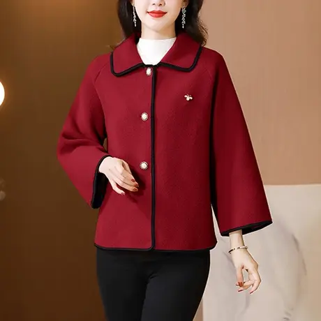 中年妈妈装小香风外套女秋冬款新中式高级感独特外套小个子超好看图片