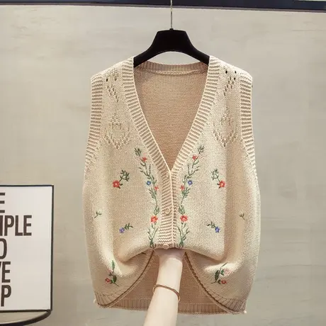 v领针织开衫马甲背心女2025春秋新款宽松外穿马夹外搭毛衣坎肩潮商品大图