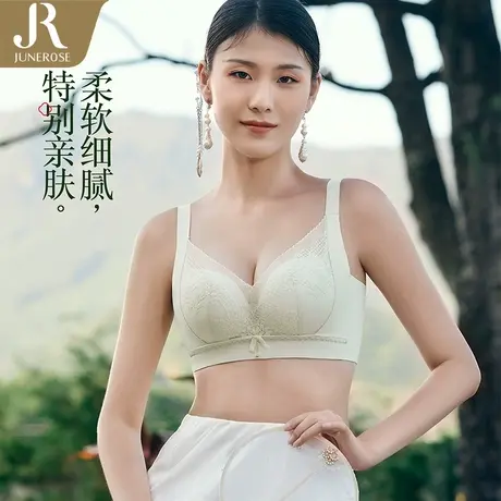 六月玫瑰中国风精致优雅内衣女小胸聚拢无痕收副乳防下垂上托文胸商品大图