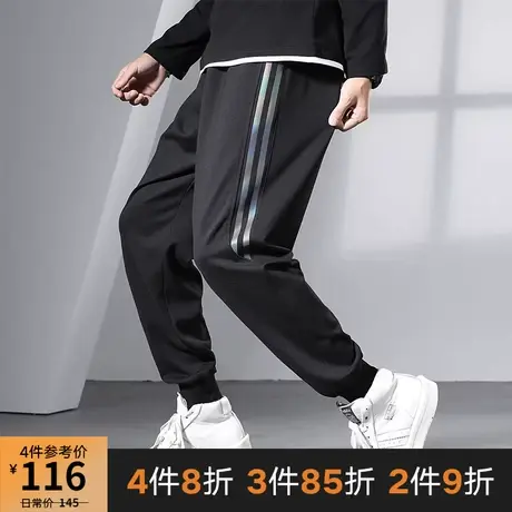 GxxH潮牌大码男装秋季休闲长裤肥佬加肥加大运动小脚裤简约束脚裤商品大图