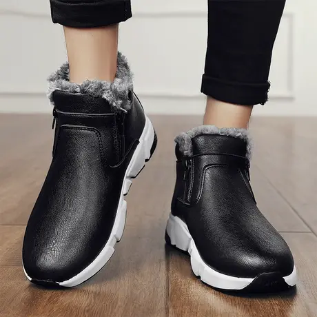 雨鞋男士冬季加绒加厚钓鱼专用水鞋男款厨房防滑防水鞋套鞋棉雨靴商品大图