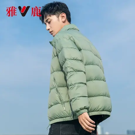 雅鹿官方轻薄羽绒服2023年冬季新款男士面包服保暖鸭绒时尚外套JH图片