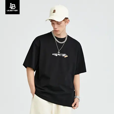 Lilbetter短袖男潮牌潮流运动上衣纯棉高端t恤街头嘻哈男装半袖潮商品大图