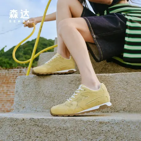 【新品试用】森达网面德训鞋女款2025秋季新款透气阿甘鞋ZTH30CM5图片