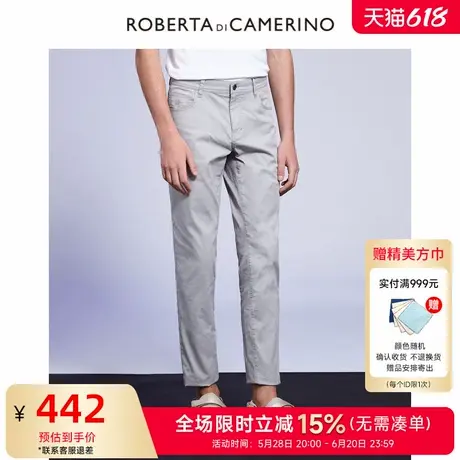 [时尚都市]ROBERTA诺贝达男装男士牛仔裤夏季新款棉质直筒休闲裤商品大图