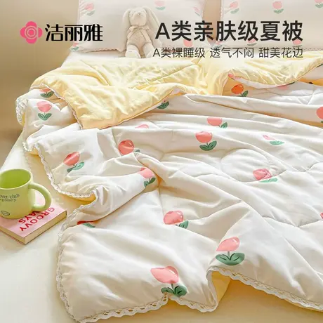 洁丽雅空调被夏天夏凉被春秋儿童薄被单人夏季可机洗水洗双人夏被商品大图