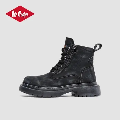 Lee Cooper2025春季新款马丁靴男黑色工装风休闲短靴增高耐磨男鞋商品大图