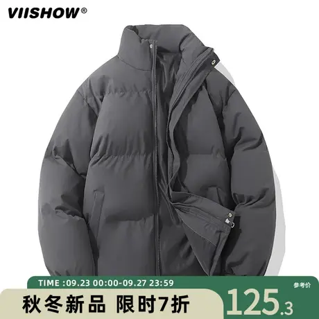 VIISHOW面包服男生痞帅棉衣冬季宽松潮牌加厚衣服美式棉服男保暖商品大图