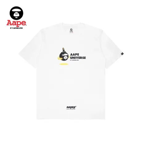 AAPER男装春夏撞色字母MOON FACE图案印花短袖T恤0765XXG图片