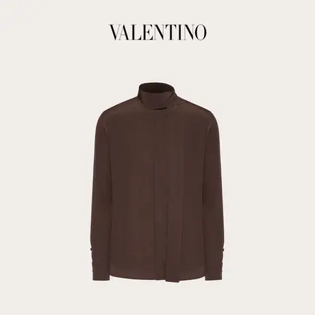 【季末优惠】华伦天奴VALENTINO男士丝绸衬衫配领带图片