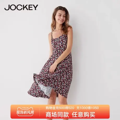 Jockey莫代尔无袖吊带裙背心睡裙女宽松大码内搭打底睡衣家居服商品大图