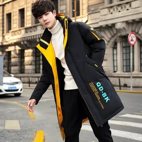 青少年棉衣男孩14帅气中长款棉袄15初中学生16岁冬季加厚棉服外套商品大图