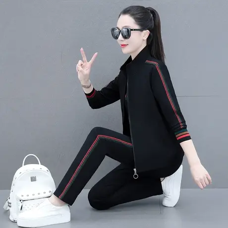 恋上17号运动套装三件套大码女装2023年新款休闲服春装中年妈妈春商品大图