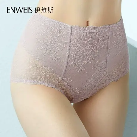 【蕾丝小耳朵高腰裤】伊维斯舒适蕾丝内裤女 高腰提臀透气内裤商品大图