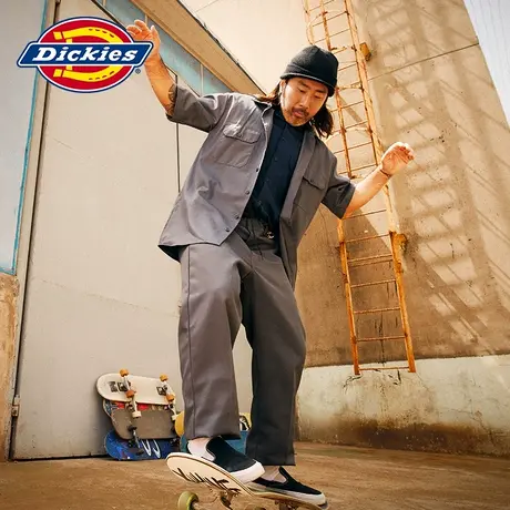 Dickies 春夏工装经典翻领休闲1574短袖衬衫男女情侣同款上衣图片