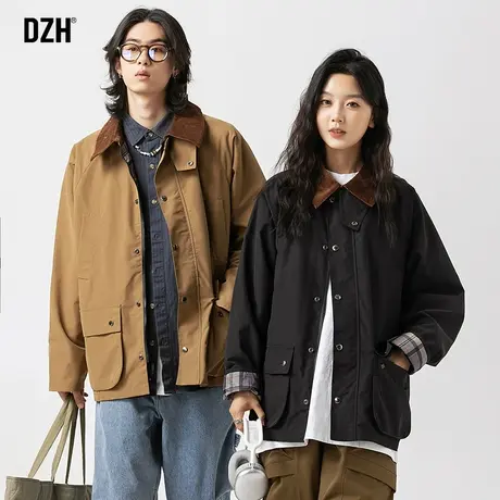 男士美式工装夹克男秋季美式宽松翻领上衣2025新款潮牌外套情侣装商品大图