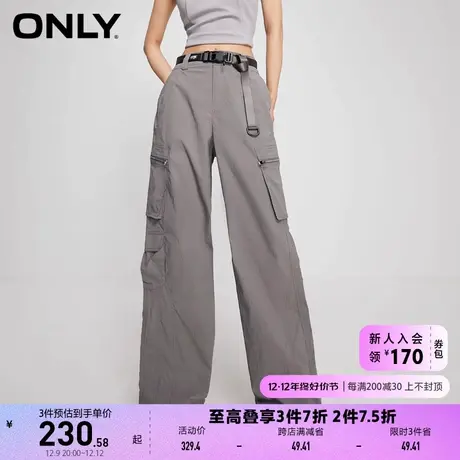 ONLY奥莱夏季新款休闲辣妹高腰口袋阔腿工装裤休闲裤女图片