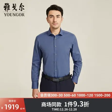 【商场同款】雅戈尔男士长袖衬衫新款官方商务休闲上班穿衬衫男图片