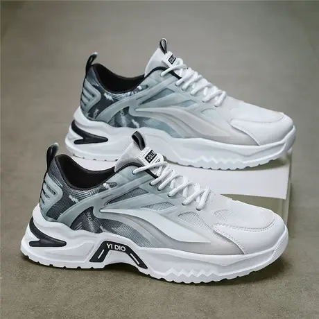 莆田男鞋春夏季2024新款跑步防滑运动鞋男款青少年休闲厚底老爹鞋商品大图