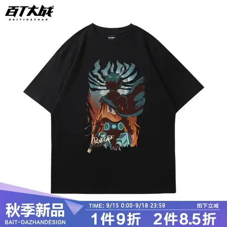 进击的巨人动漫t恤日系复古vintage青少年衣服男短袖2022新款夏季商品大图