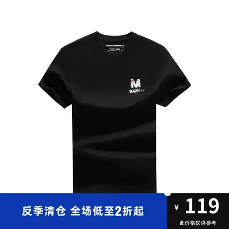 马克华菲立体感笑脸字母印花短袖T恤男时尚潮流休闲上衣商品大图