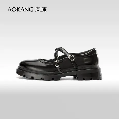 奥康女鞋 2023冬季新款单鞋玛丽珍学院风小皮鞋甜美休闲日常百搭商品大图